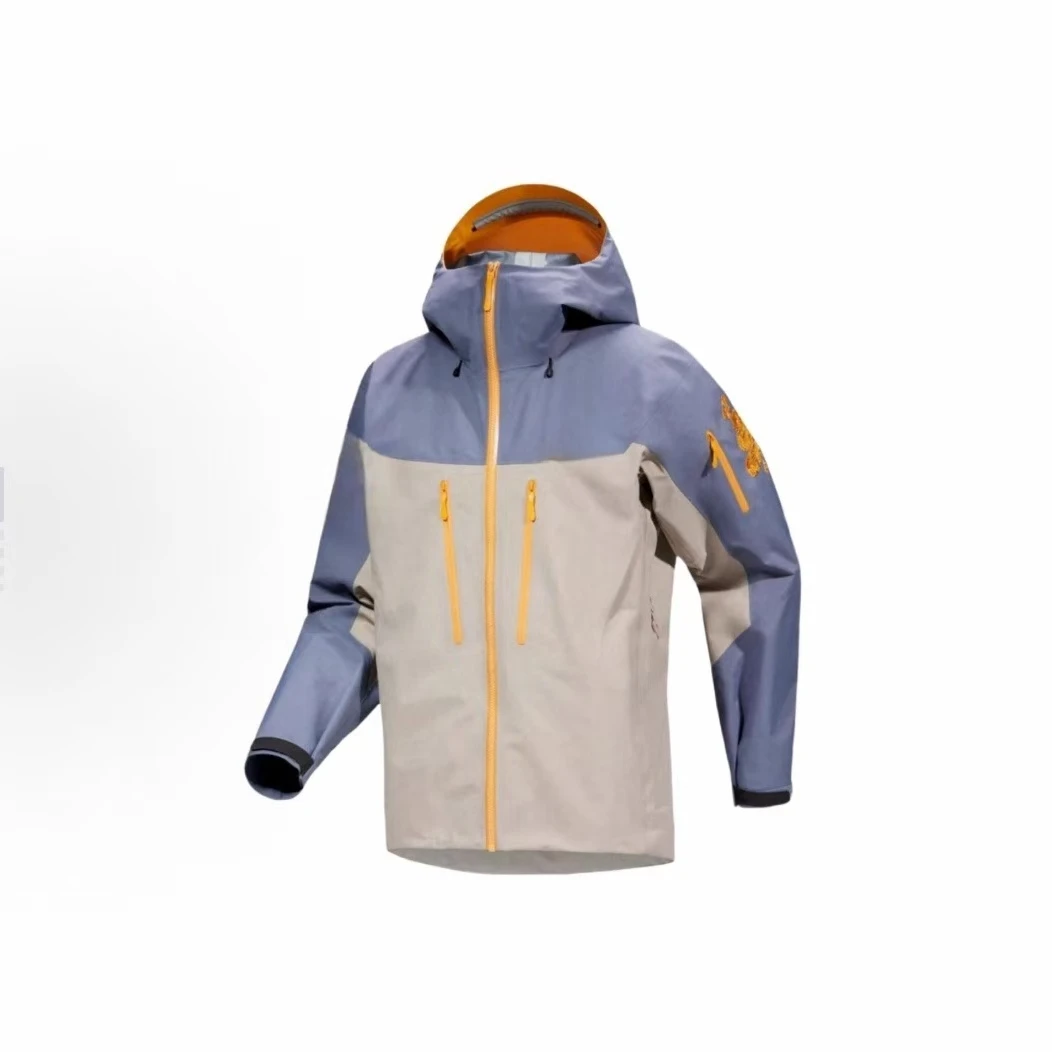 蛇年限定款台州高端外贸黄金莽硬壳冲锋衣户外全压胶防风防雨夹克