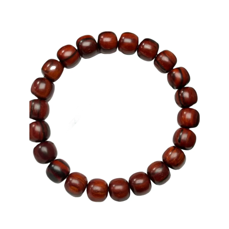 8*9 23颗 正宗印度小叶紫檀单圈文玩手串老型桶珠 Z43