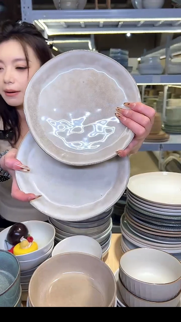 瓷167外贸尾货高温釉下彩陶瓷餐具默认微瑕