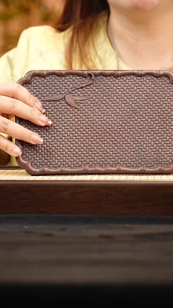 茶壶紫砂J竹编壶承