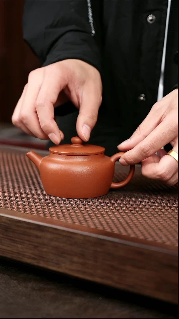 茶壶紫砂朱泥桑扁