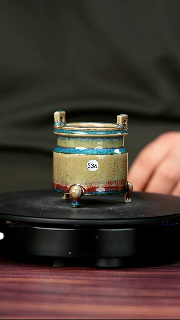 其他瓷536#盼龙窑一级品原矿钧瓷马蹄圆炉