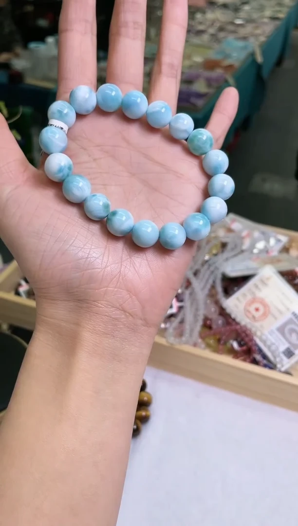 未镶嵌针钠钙石（海纹石）手链12±/x-631【