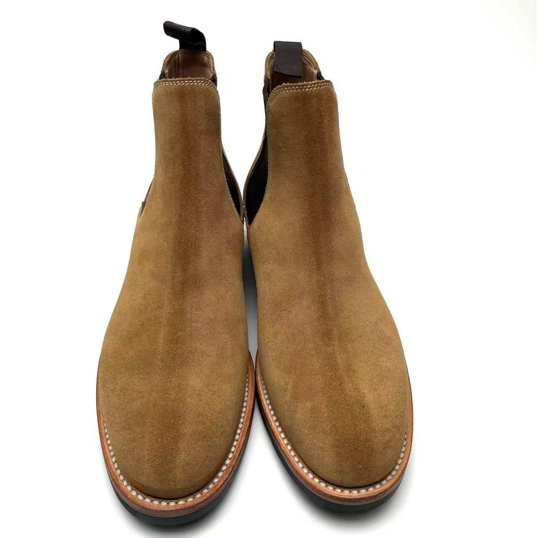 切尔西靴 一脚蹬 翻毛皮靴子