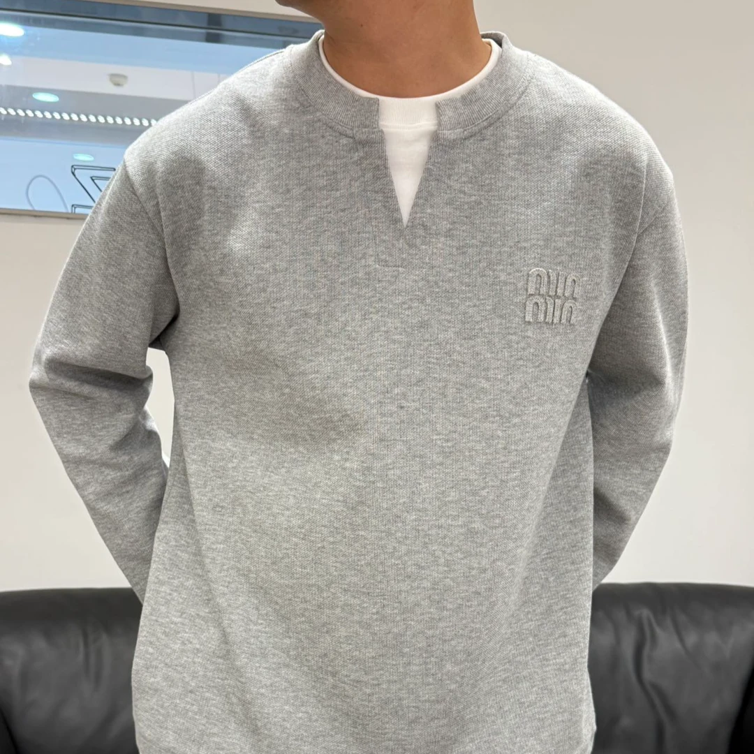 春季新款男士长袖假两件保暖圆领卫衣休闲上衣