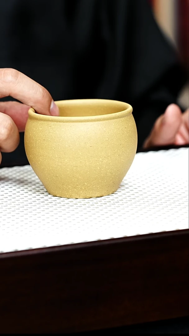 茶杯紫砂宜兴原矿手工紫砂 黄金段主人杯