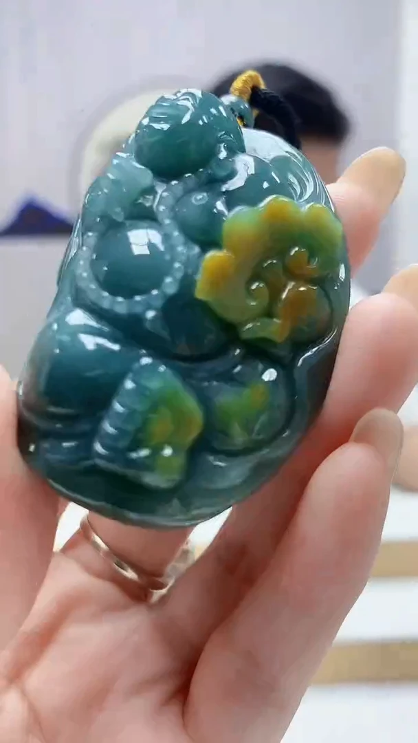 未镶嵌定制翡翠4917DD-毛货挂件179