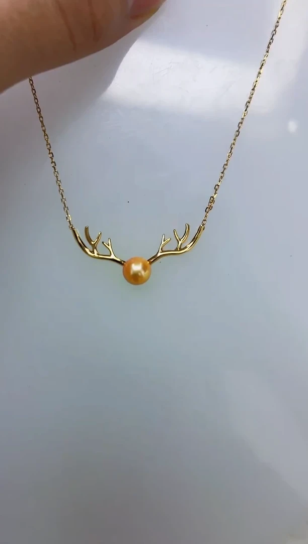 银S925镶嵌DA海水珍珠吊坠6-7 y879