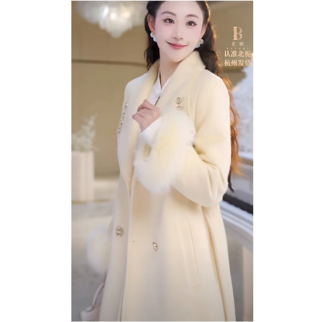 【北栀】翻领钉扣羽绒大衣长款813625+短款813491