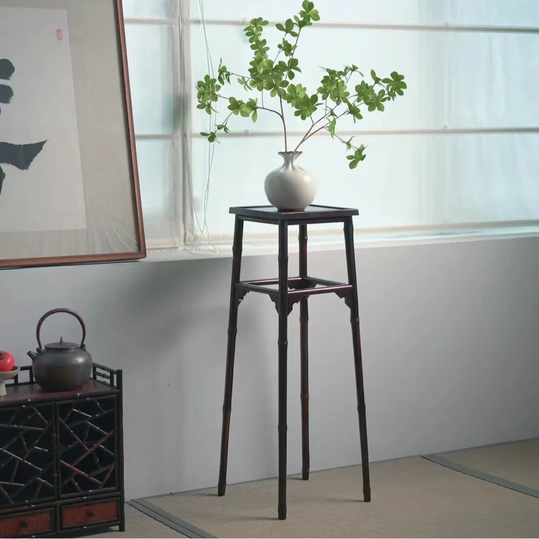 紫竹宋式香几花架主编席面中式古典家用家具小架子