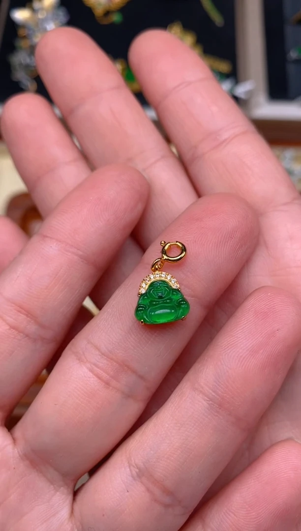 【闪购商品】翡翠颈饰银S925镶嵌佛公