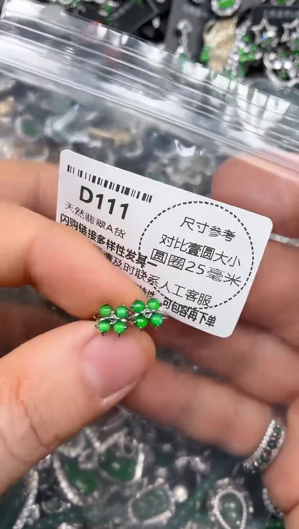 颈饰未镶嵌翡翠D111耳扣