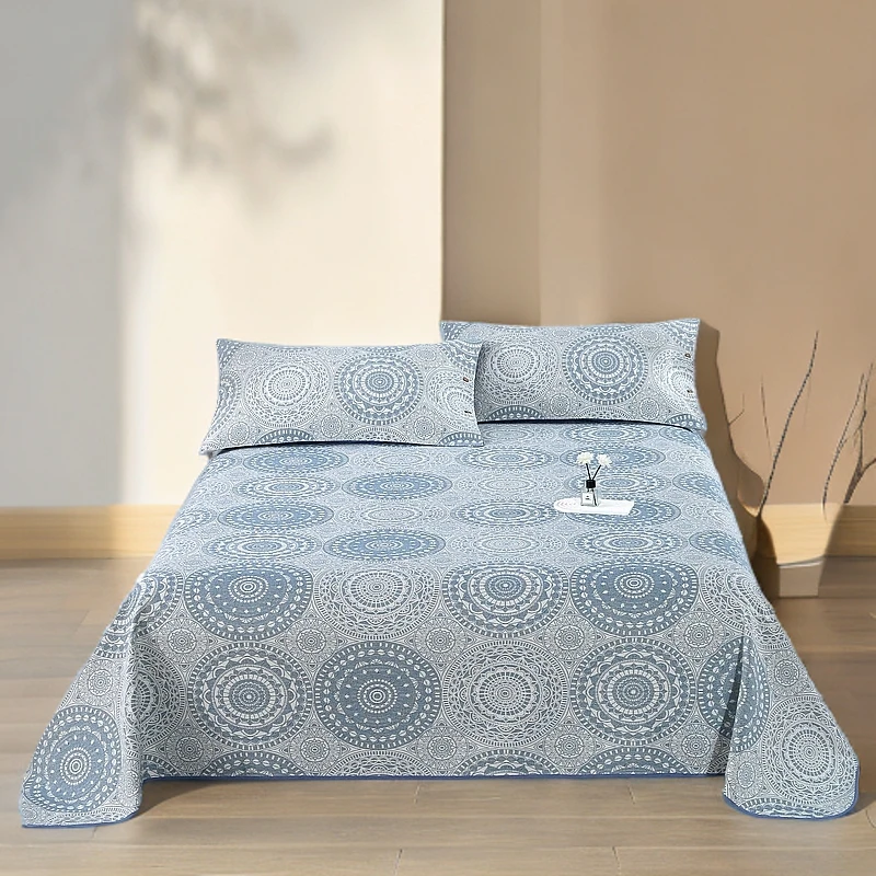 圆梦-高端A类大提花特厚粗布凉席6股全棉工艺级双人超柔三件套