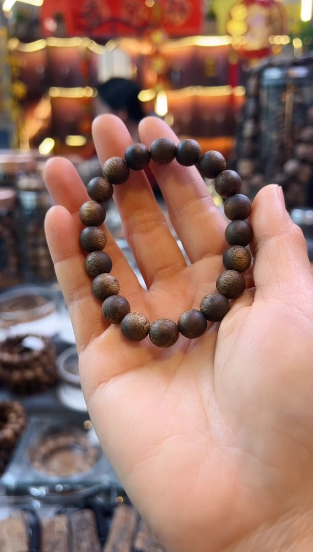 【闪购商品】沉香手串棋楠圆珠单圈
