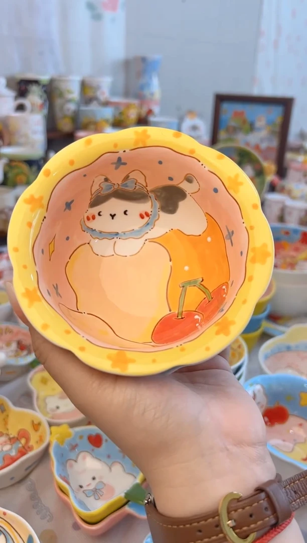 摆件陶景德镇陶瓷手绘微瑕