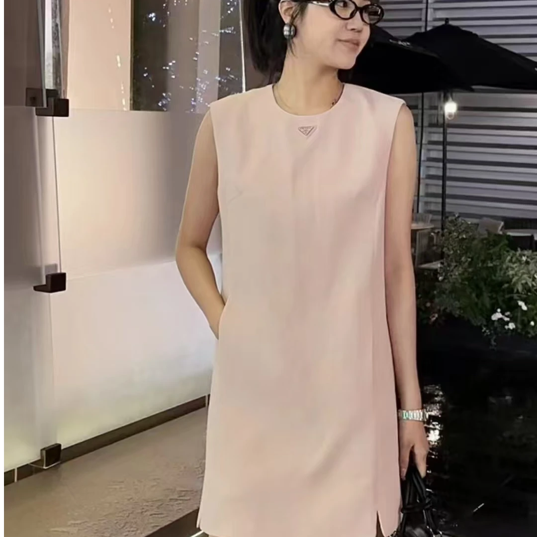 全新未使用 Prada/普拉达 Prada LOGO连衣裙 白色40