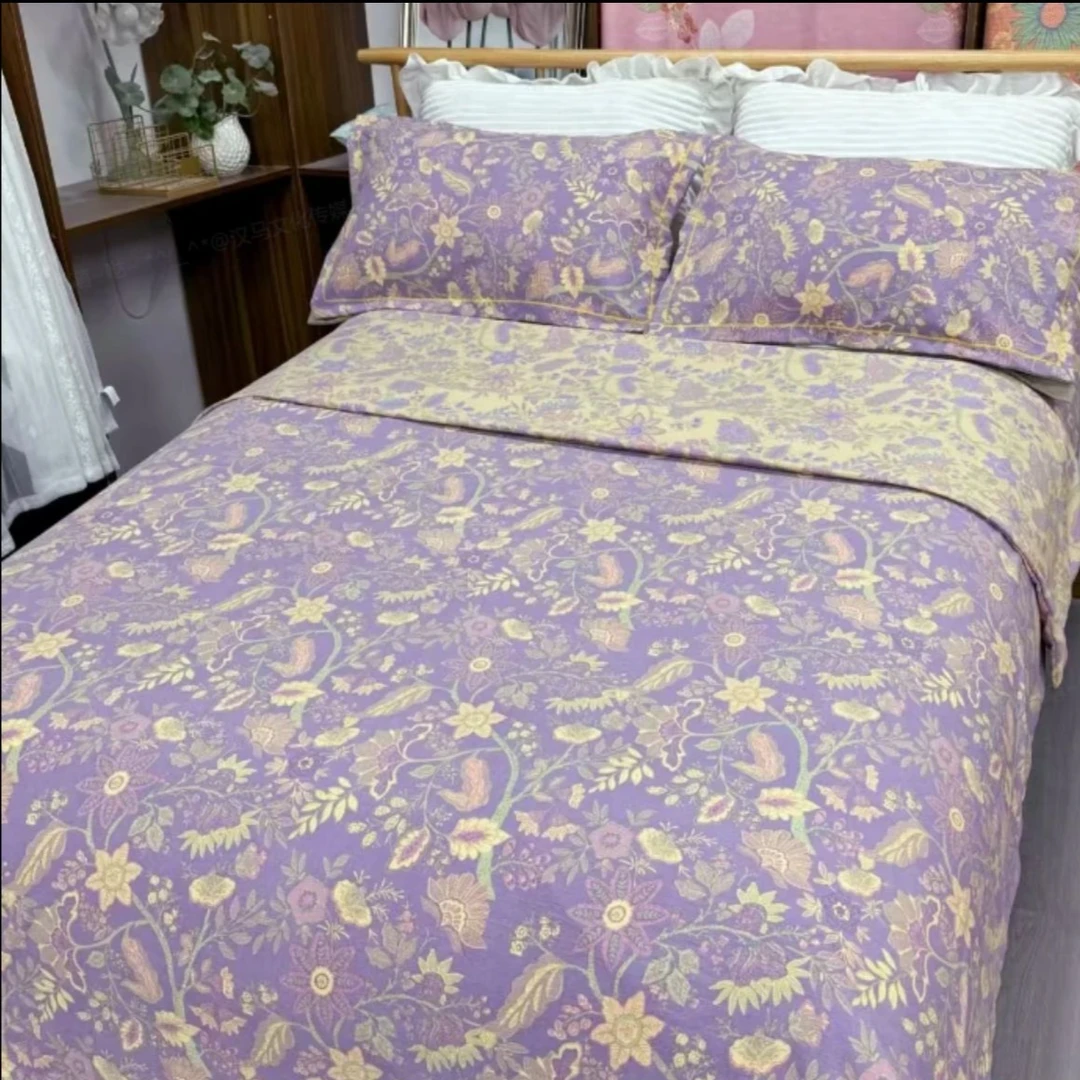 精品双层纱床单--紫气东来220*240