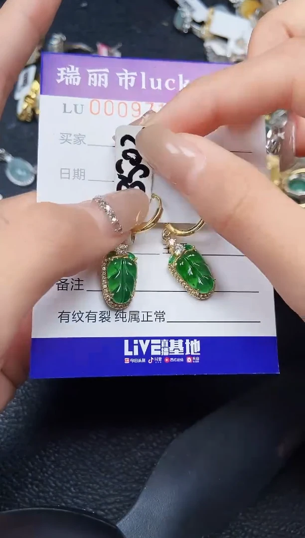 翡翠银S925镶嵌颈饰9714