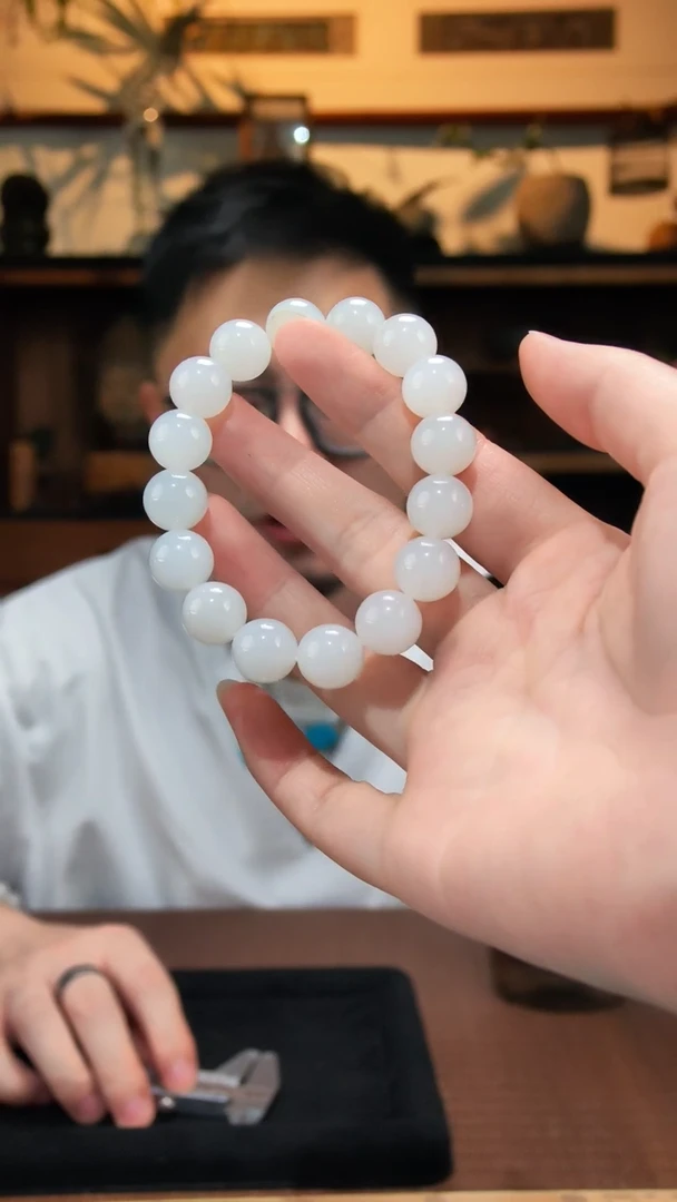 手串未镶嵌和田玉白玉手串XE12*