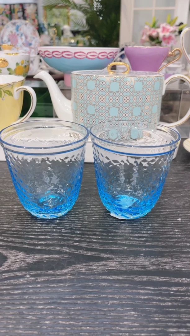 瓷玻璃杯2个