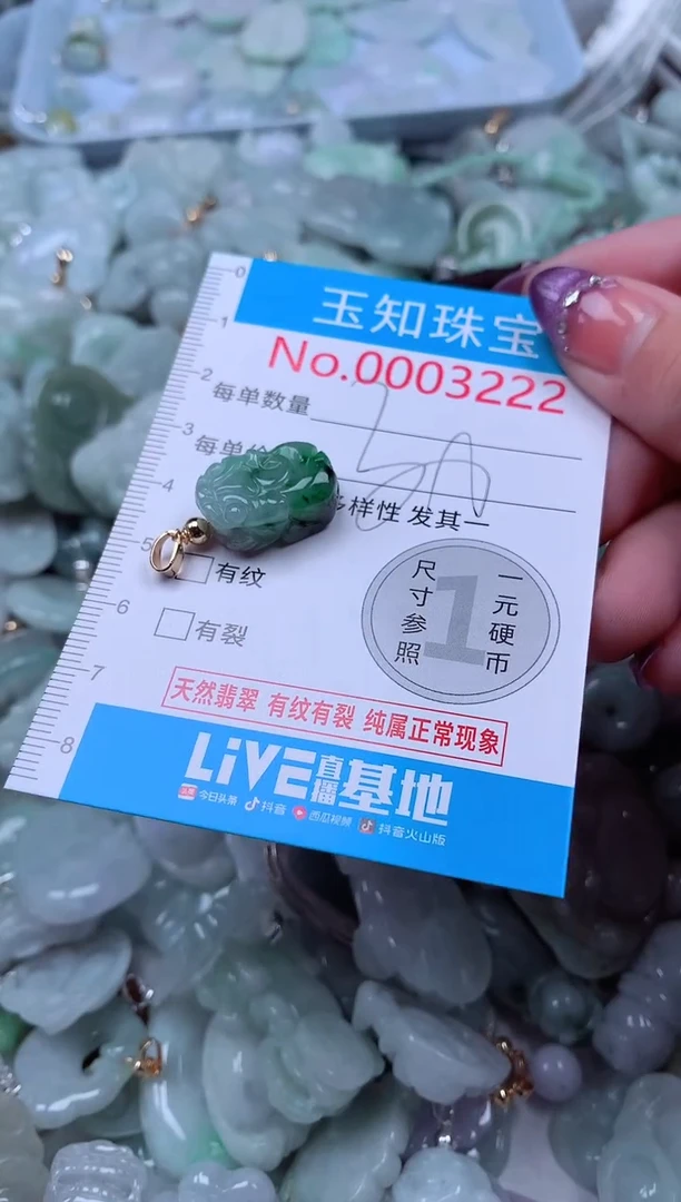 翡翠未镶嵌吊坠(不含链)3222