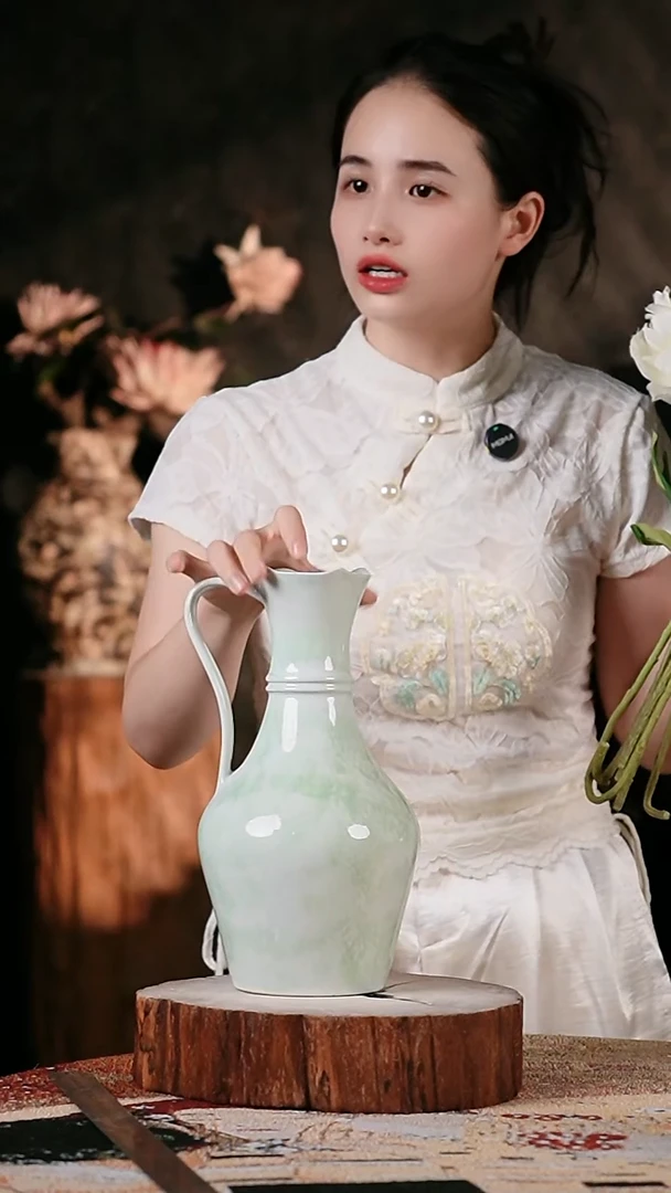 摆件景德镇高温陶瓷微瑕花器（8*28