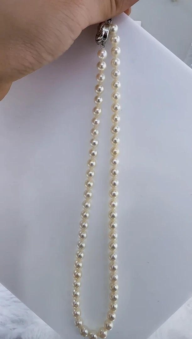 未镶嵌海水珍珠DA海水羽皇金串链6-7   a1011