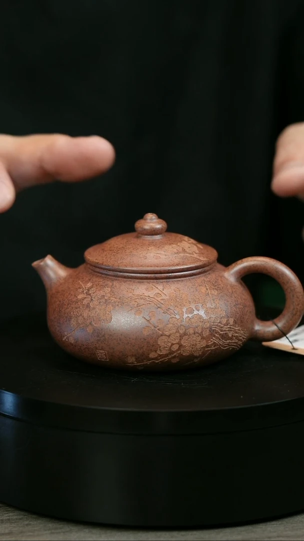 茶壶紫砂阿*H2288赵翠虹天星刻绘寒江
