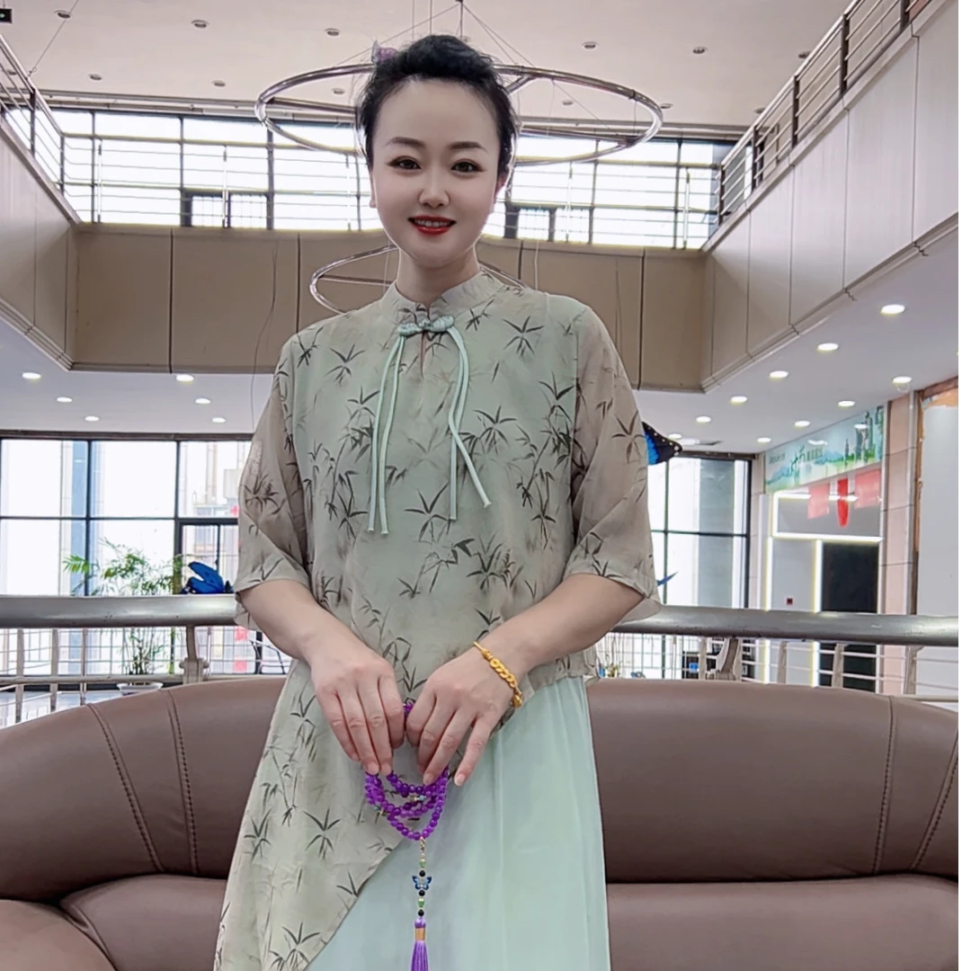 324款 国风连衣裙新中式夏季中长款