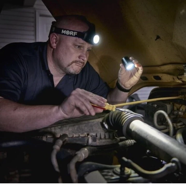 三合一!头灯可拆!头戴式户外探险工作照明灯磁吸手电筒