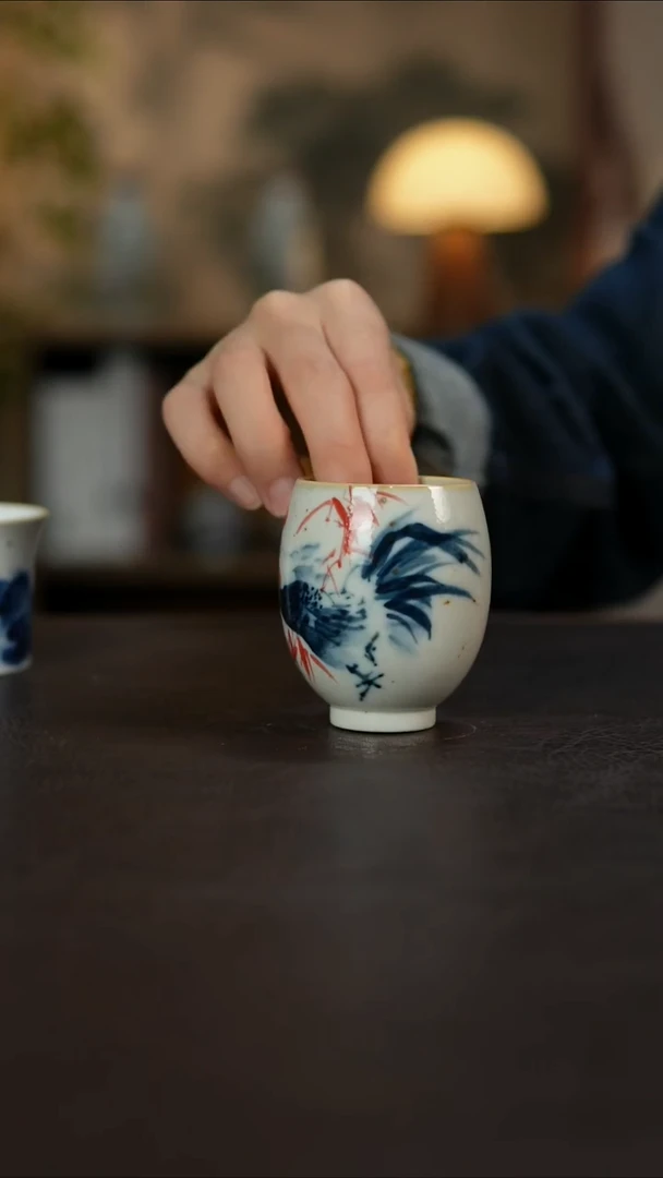 杯景德镇陶瓷杯碗柴烧多人