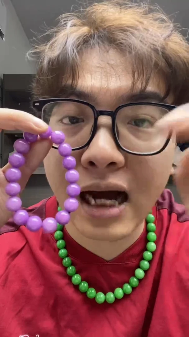 未镶嵌手链翡翠高端时尚12mm紫罗兰手串