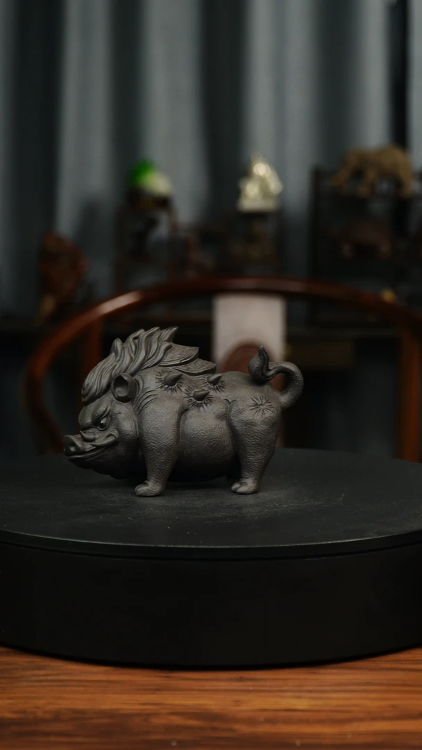 野猪王 宜兴紫砂摆件