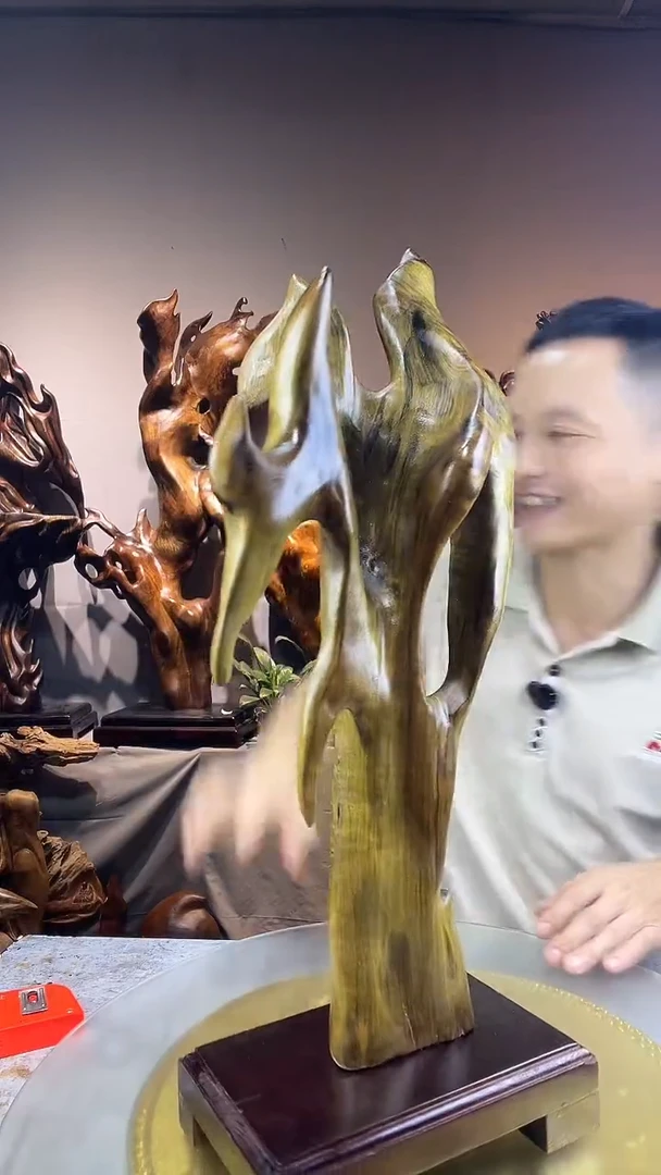 金丝楠明*小叶桢楠随行摆件45