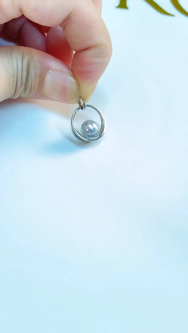 银S925镶嵌颈饰海水珍珠7mm