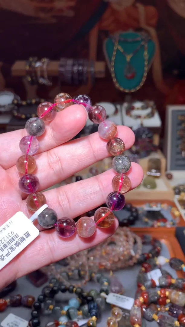 未镶嵌珠宝半成品水晶·**·极光多宝手串10+mm