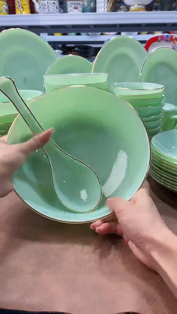 玉瓷汤碗1个汤勺1个景德镇陶瓷