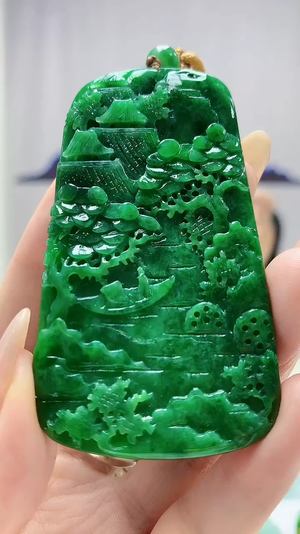 定制翡翠未镶嵌4829DD-毛货挂件101