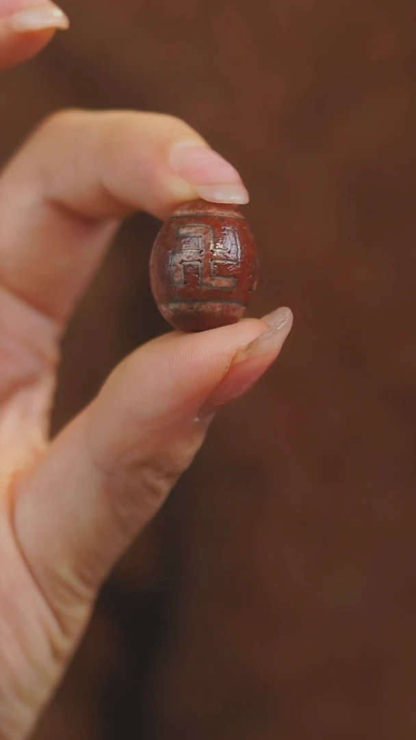 玛瑙/玉髓单珠未镶嵌多样性发其一 万字