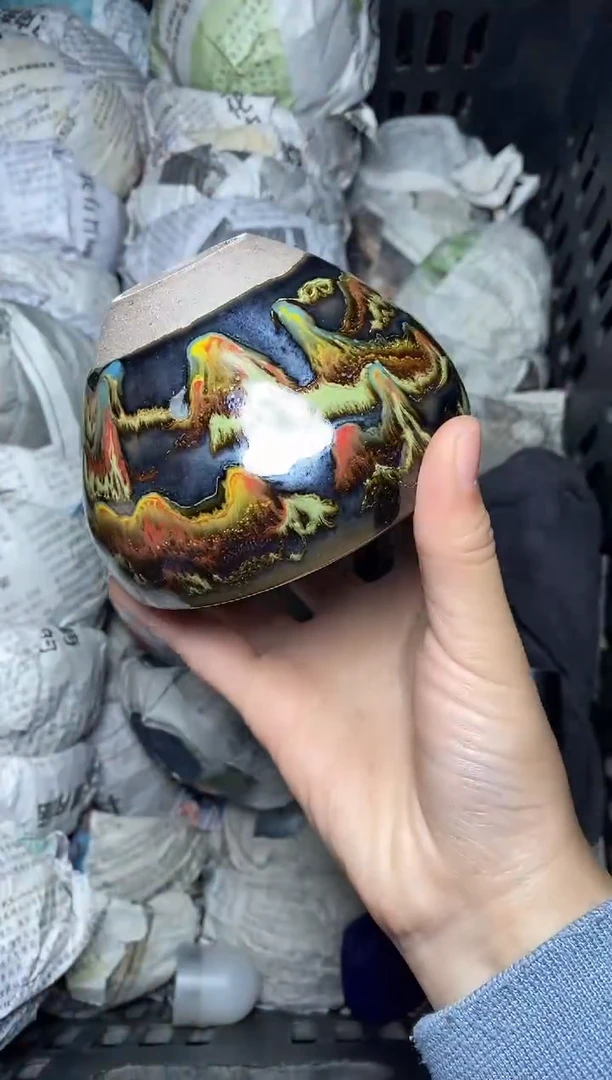 【闪购商品】茶盏七彩山河 盏三疯建盏茶器