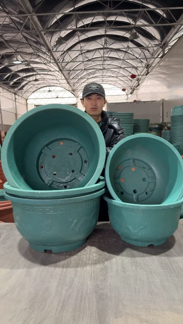 【闪购商品】复合50口径加厚龙盆3个，托盘3