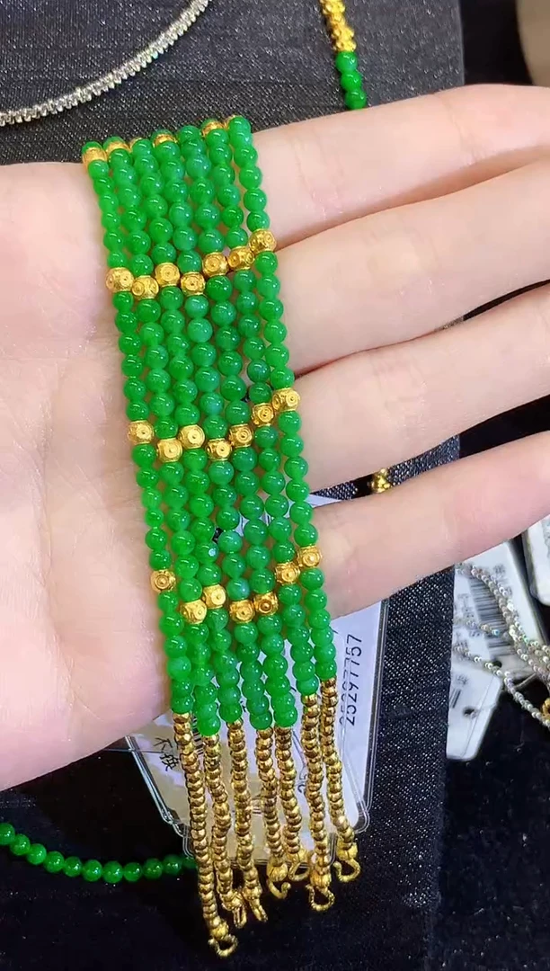 18K金镶嵌手链翡翠SY多样性发其一