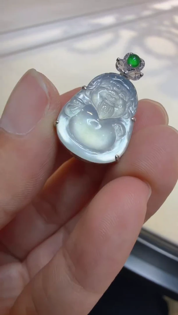 吊坠(不含链)18K金镶嵌翡翠多样性团购发一件