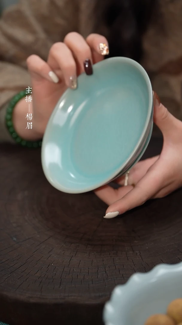 【闪购商品】卷足敞口盘（14cm不完美）——龙眉