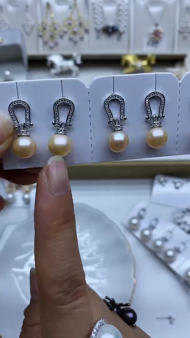 未镶嵌耳饰淡水珍珠耳环多样性发其一