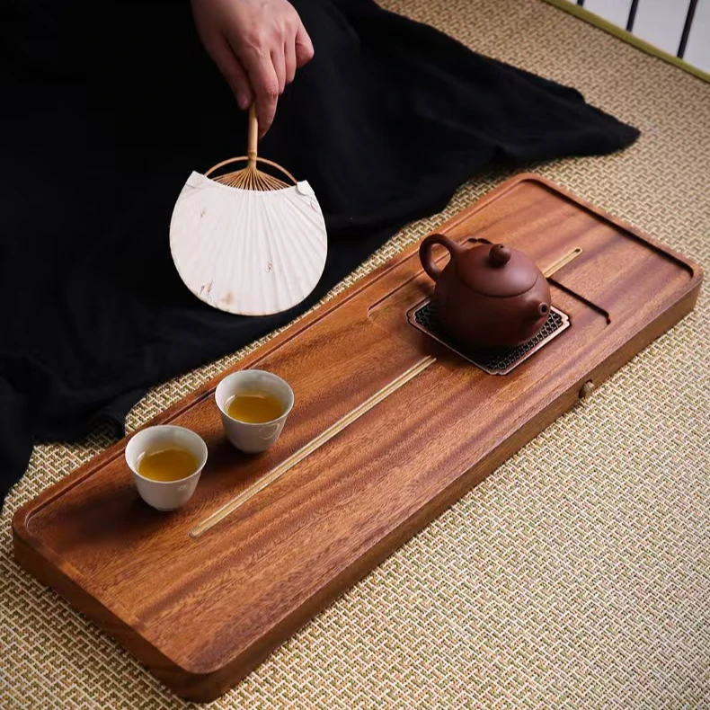 南美胡桃木整木掏挖原木盘茶艺茶盘排水长方形家用简约中式