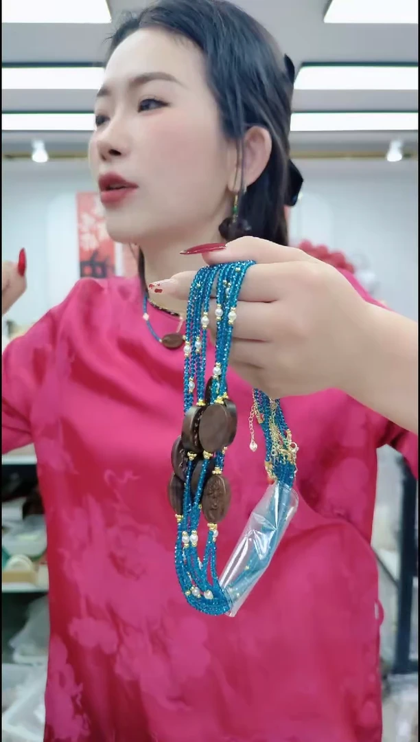 【闪购商品】尖晶石颈饰合金1902雾霾蓝项链