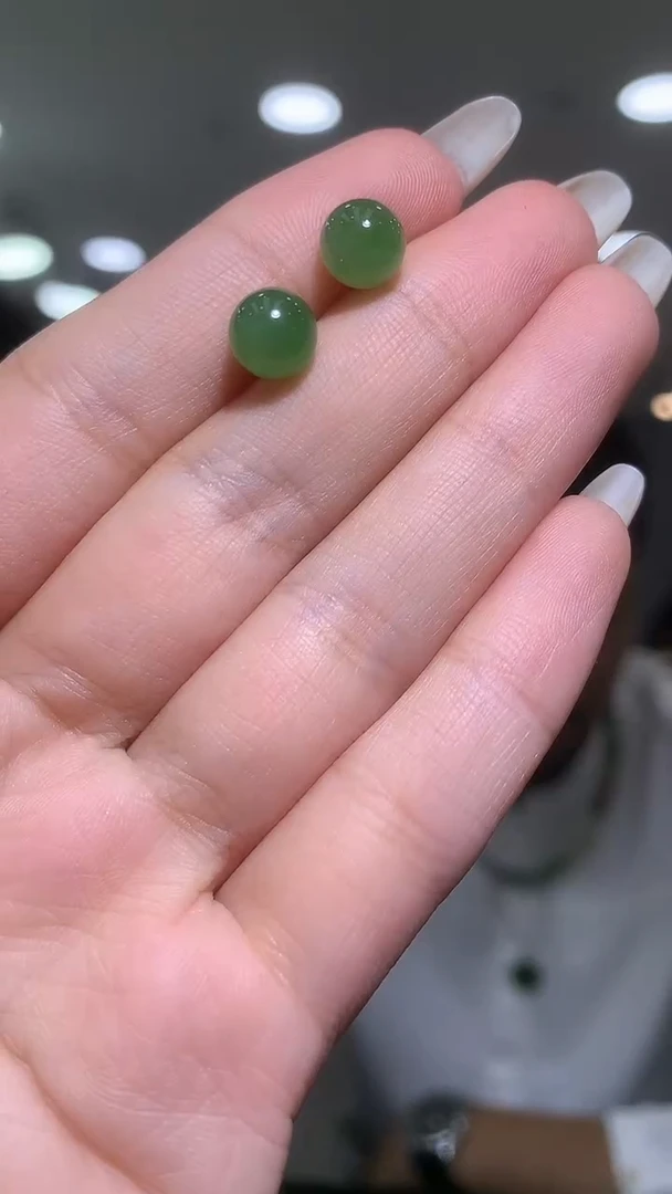 银S925镶嵌和田玉耳饰【宝石世家严选】