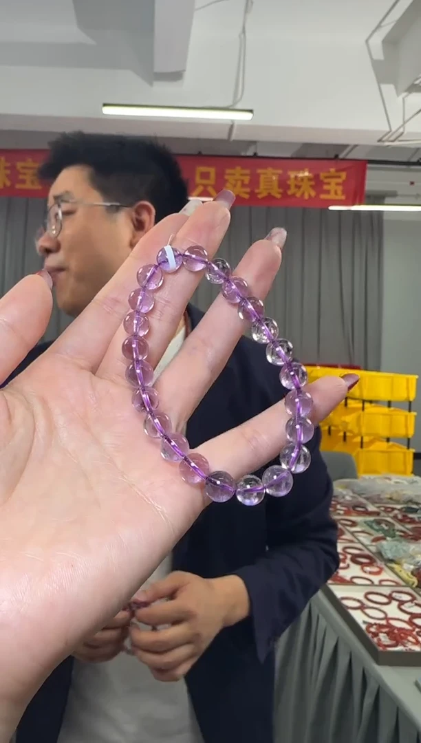 【闪购商品】水晶手串未镶嵌约8mm玻利维亚紫水晶单圈手串