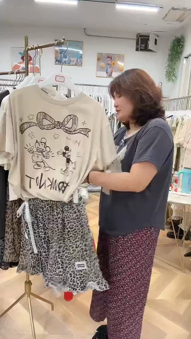 棉豹纹短裤套装160斤以下